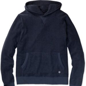 Outerknown Hightide Black Organic Cotton Pullover Hooded Sweatshirt